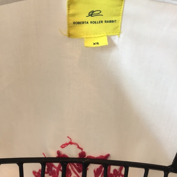 Roberta Roller Rabbit White & Pink Embroidered Tunic - Picture 6 of 9